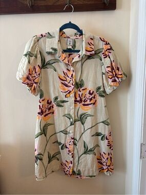 Lea floral puff sleeve dress - S